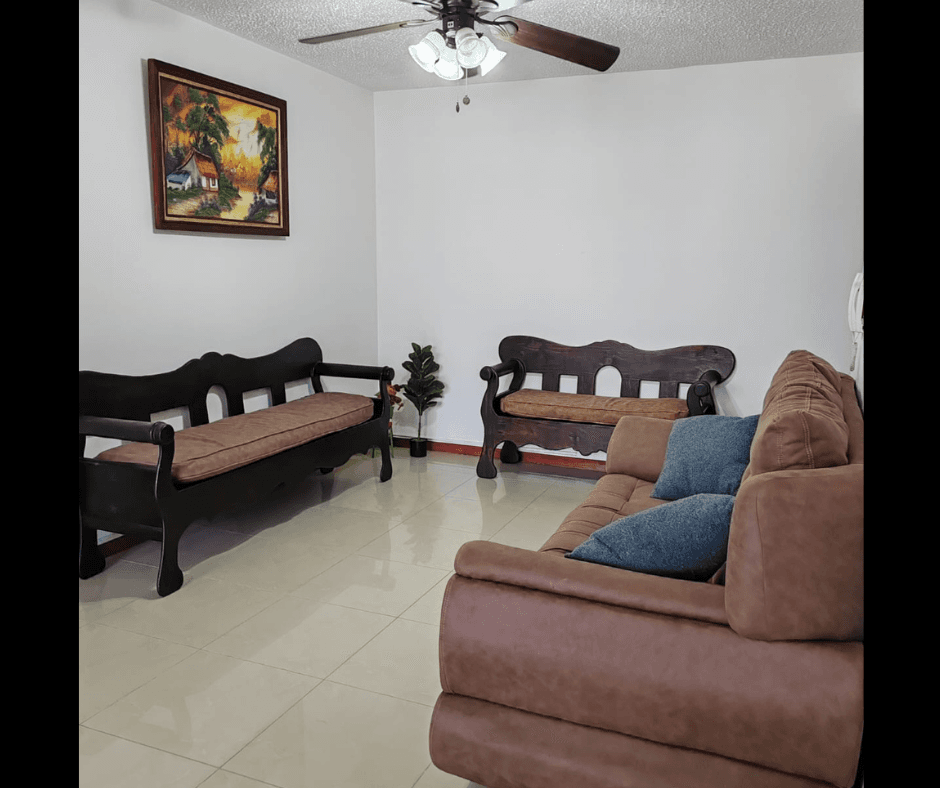 Área de estar de la sala.